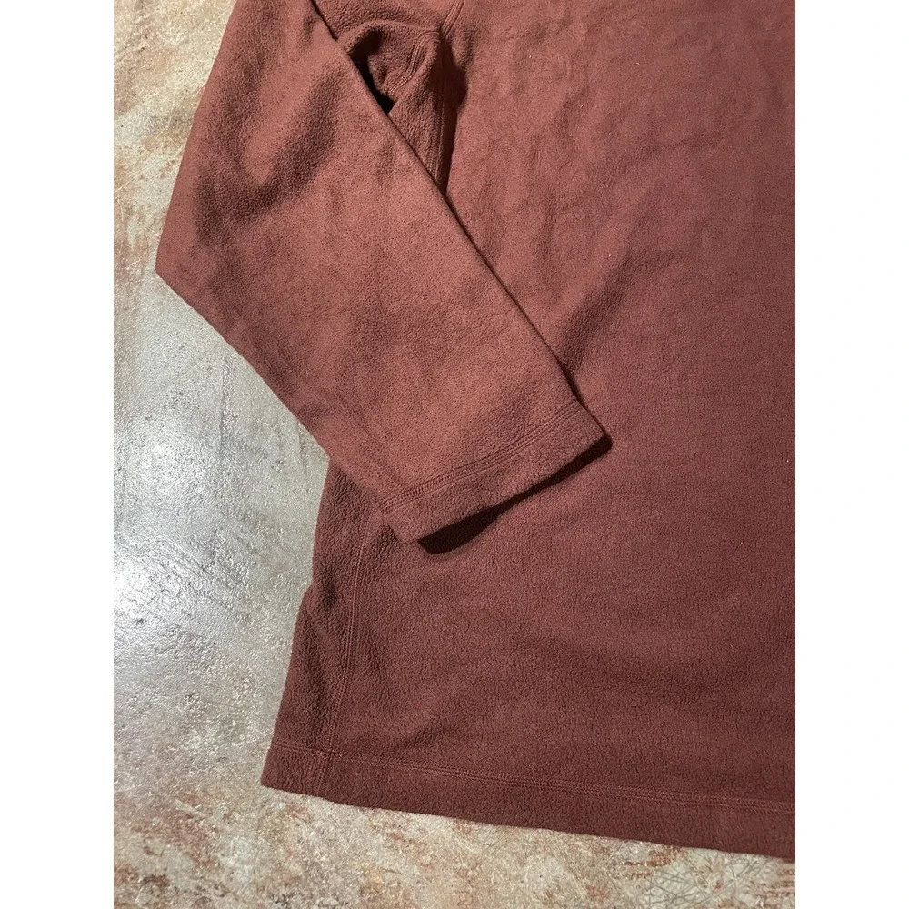 The North Face 1/4 Zip Pullover Red Fleece Long Sleeve‎ Sz XL *